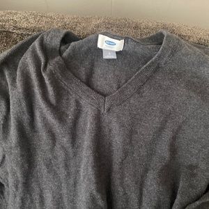 old Navy, dark gray, V-neck